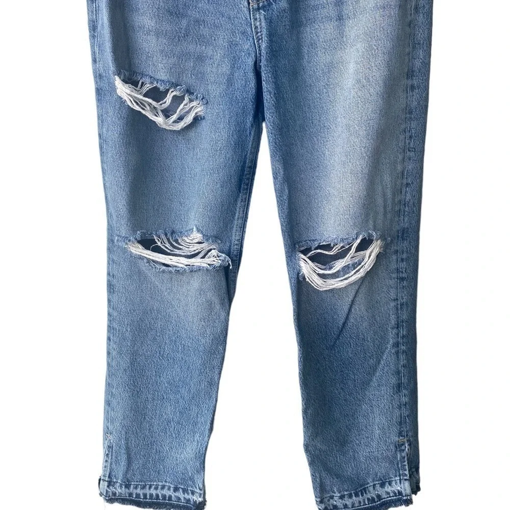 We The Free Jeans High Rise Distressed‎ Lita Cropped Jeans Size 27 Light Wash
